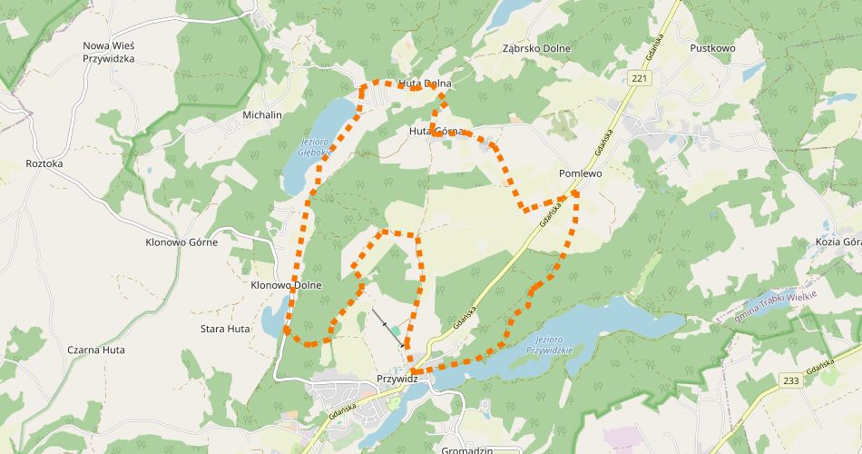 Mapa trasySzlak Doliny Reknicy (szlak rowerowy czarny)