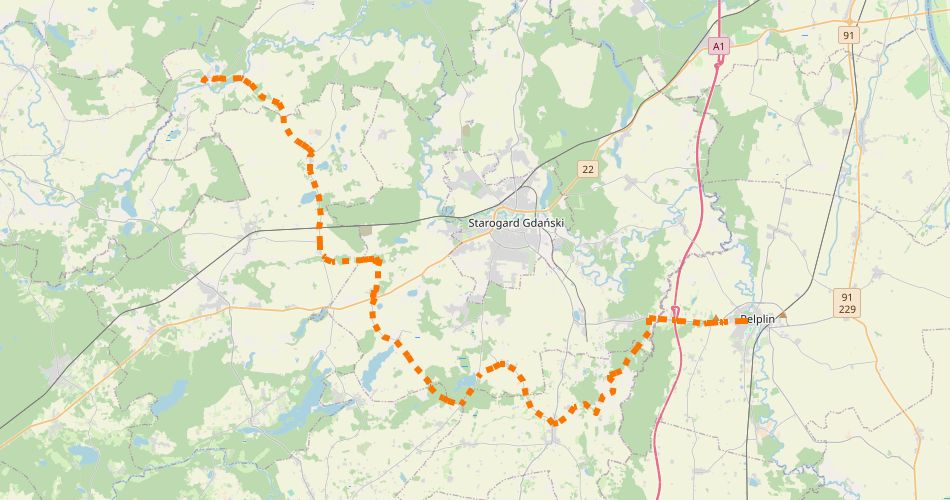 Mapa trasySzlak Opata Wernera (szlak rowerowy czarny)