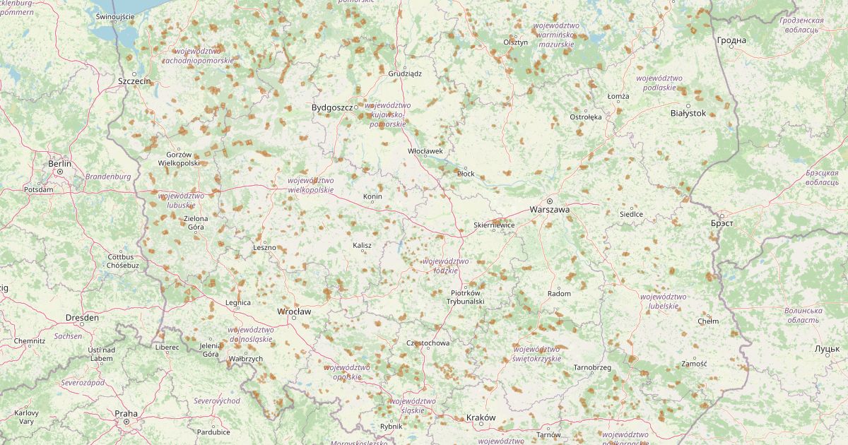 Mapa obszarów "Zanocuj w lesie" Lasów Państwowych [akt. marzec 2022]