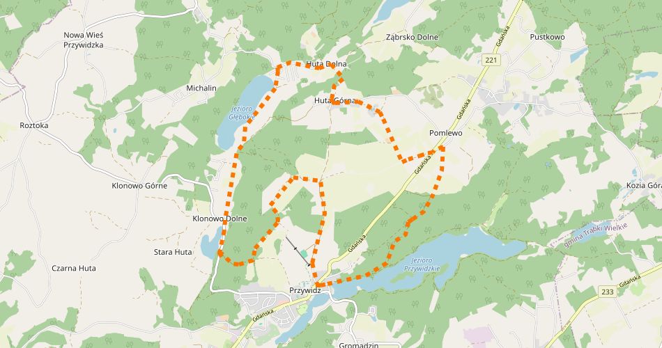 Mapa trasySzlak Doliny Reknicy (szlak rowerowy czarny)
