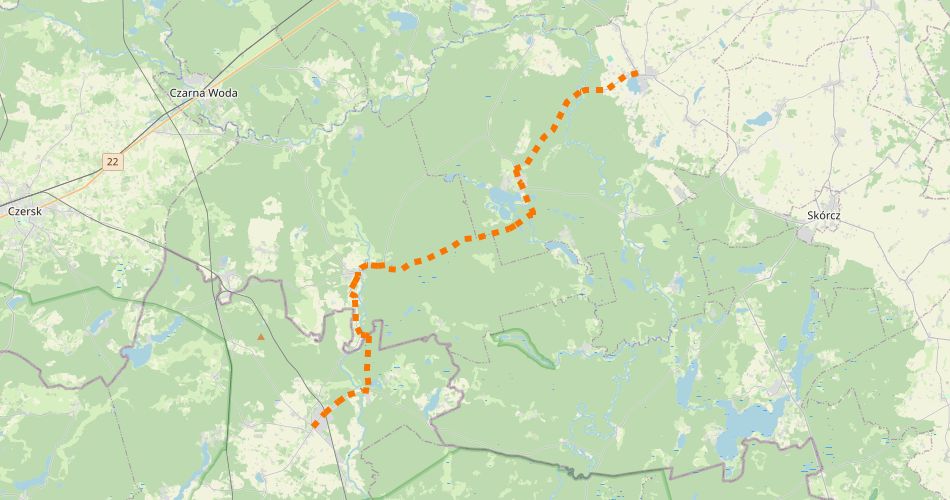 Mapa trasySzlak Droga Połomska (szlak rowerowy niebieski)